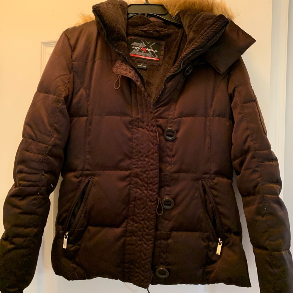 Zeroxposur Women’s Juniors Hooded Winter Coat jacket small coat